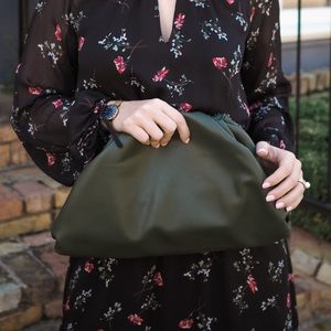 Vegan Leather Dumpling Pouch Bag
